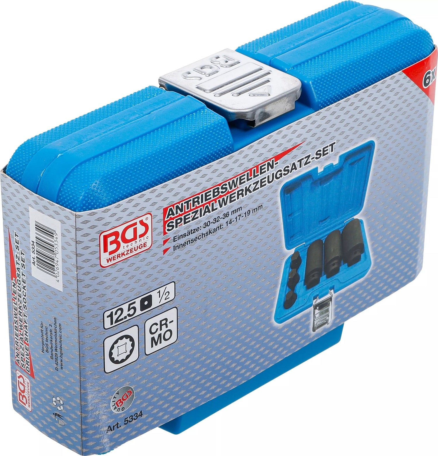 BGS 5334 IMPACT Nüsse 30 32 36 mm + 3 Innensechskant 14 17 19mm spez. Antriebswellen