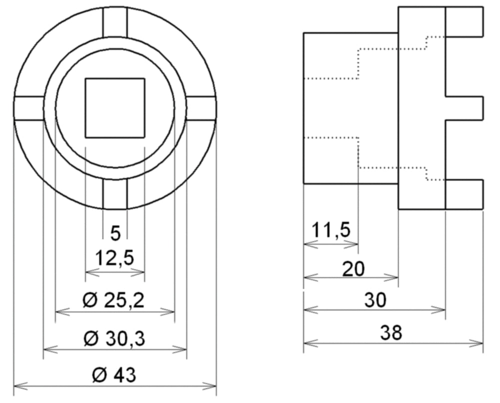 BGS 5360 Nutmutter-Einsatz für Suzuki Schwinge für Motorrad