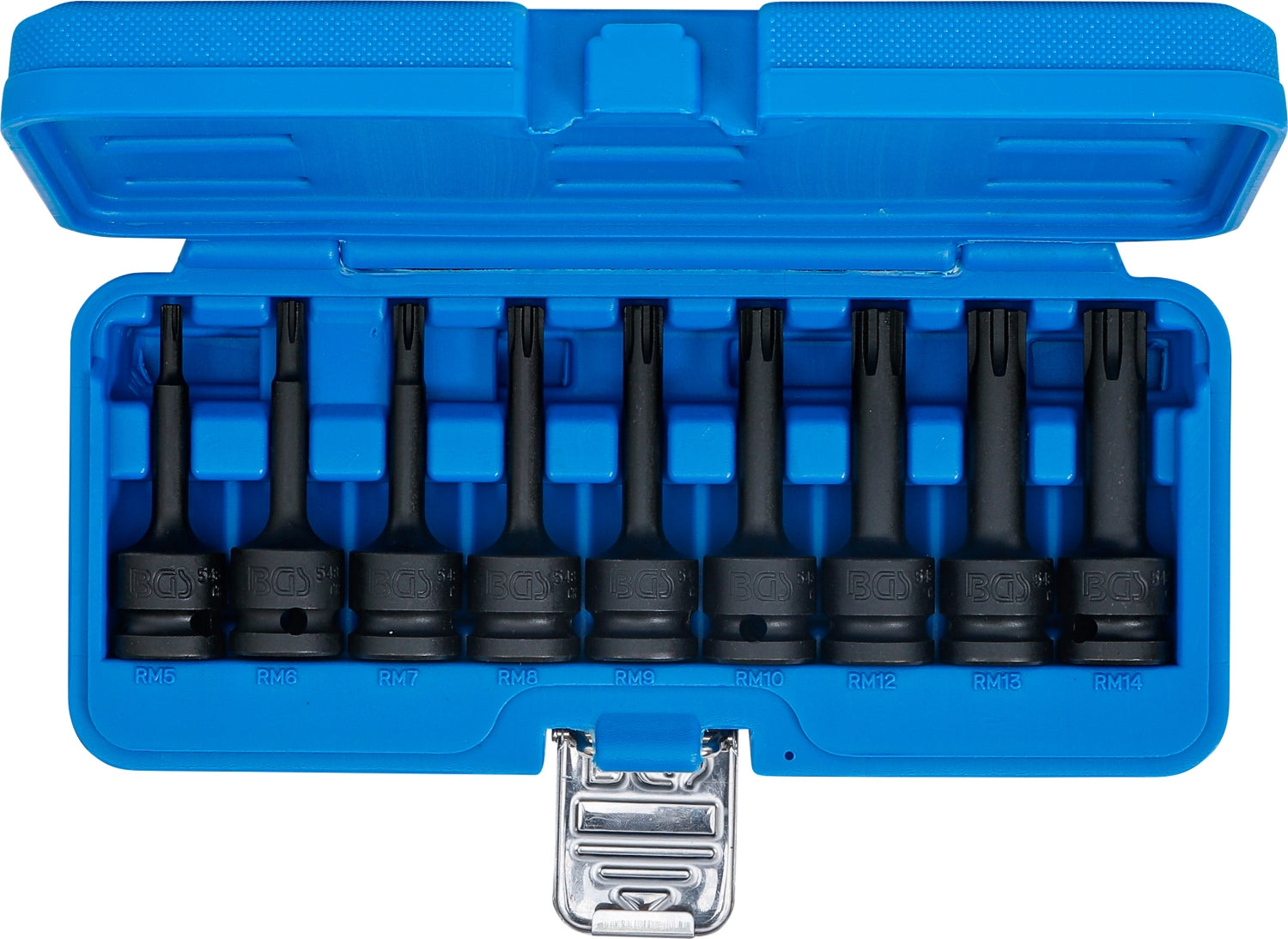 BGS 5483 Satz Kraft Biteinsätze Keil-Profil (für Ribe) M5 - M14 Antrieb 12,5mm (1/2")
