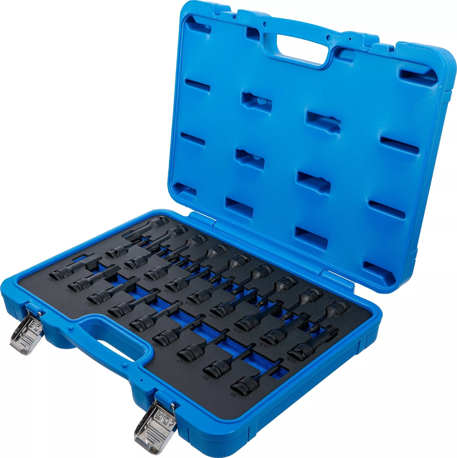 BGS 5484 Satz Kraft Biteinsätze T-Profil (für Torx) Innensechskant Innenvielzahn (für XZN) Antrieb 12,5mm (1/2")