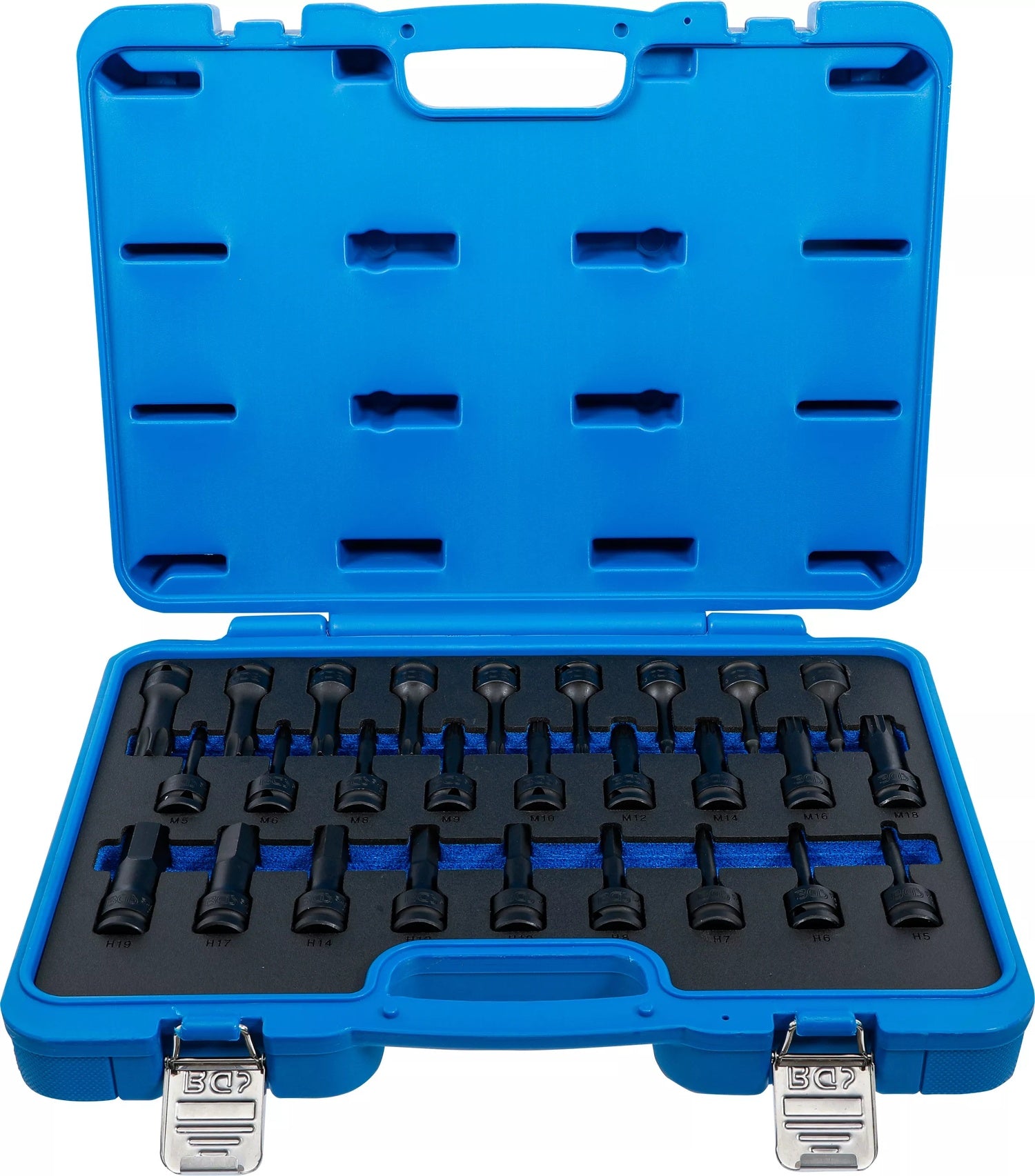 BGS 5484 Satz Kraft Biteinsätze T-Profil (für Torx) Innensechskant Innenvielzahn (für XZN) Antrieb 12,5mm (1/2")