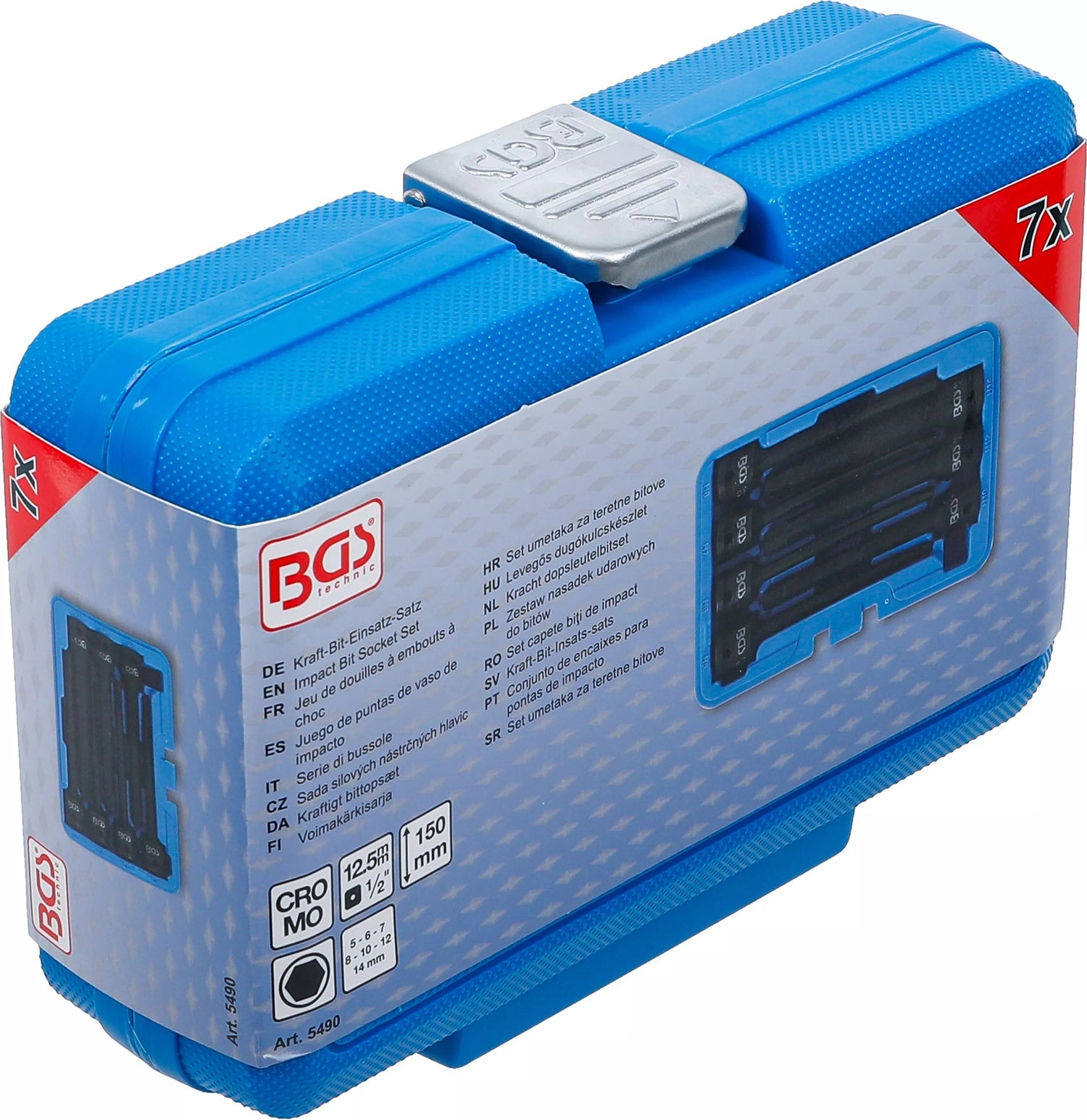 BGS 5490 Satz Kraft Biteinsatz Länge 150mm Antrieb 12,5mm (1/2") Innensechskant 5 - 14mm 7 teilig