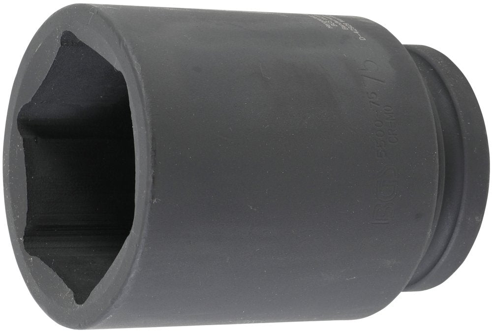 BGS 5500-75 Impact Nuss 75mm lang/tief Antrieb 25mm (1") für Schlagschrauber