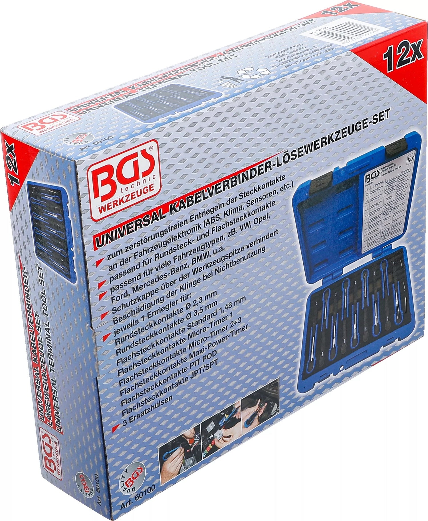 BGS 60100 Satz Entriegelungswerkzeug Auspinwerkzeug KfZ Kabel Stecker