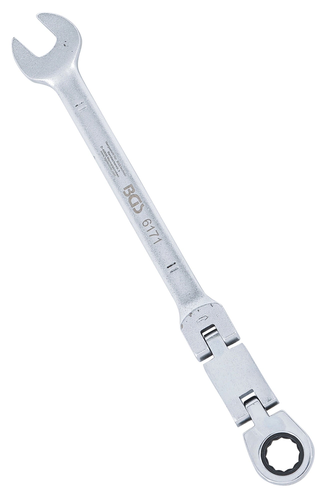 BGS 6171 Doppelgelenk Ratschenringmaulschlüssel abwinkelbar SW 11mm metrische Ausführung