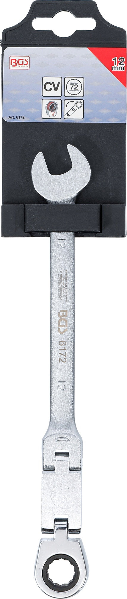 BGS 6172 Doppelgelenk Ratschenringmaulschlüssel abwinkelbar SW 12mm metrische Ausführung
