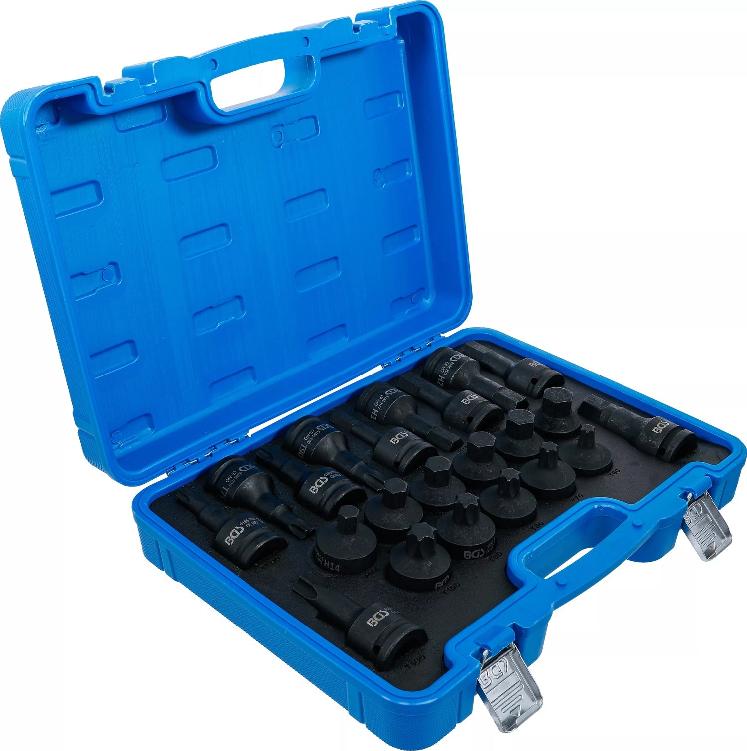 BGS 6185 Satz Kraft Biteinsatz Antrieb Innenvierkant 20mm (3/4") Innensechskant T-Profil (für Torx)