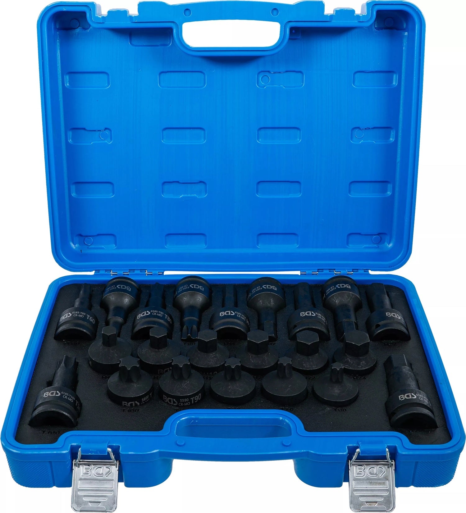 BGS 6185 Satz Kraft Biteinsatz Antrieb Innenvierkant 20mm (3/4") Innensechskant T-Profil (für Torx)