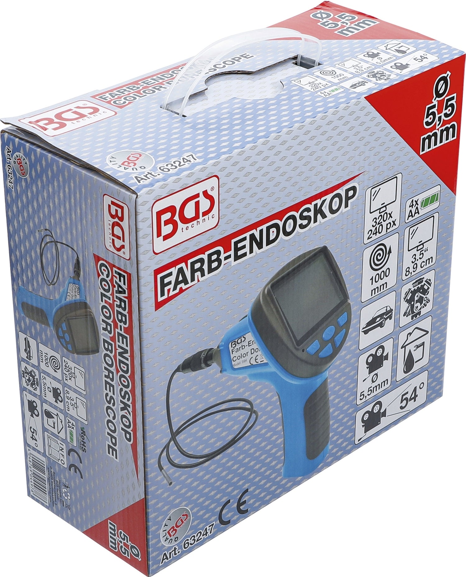 BGS 63247 Farb Endoskop mit Farbkamera mit LCD-Monitor