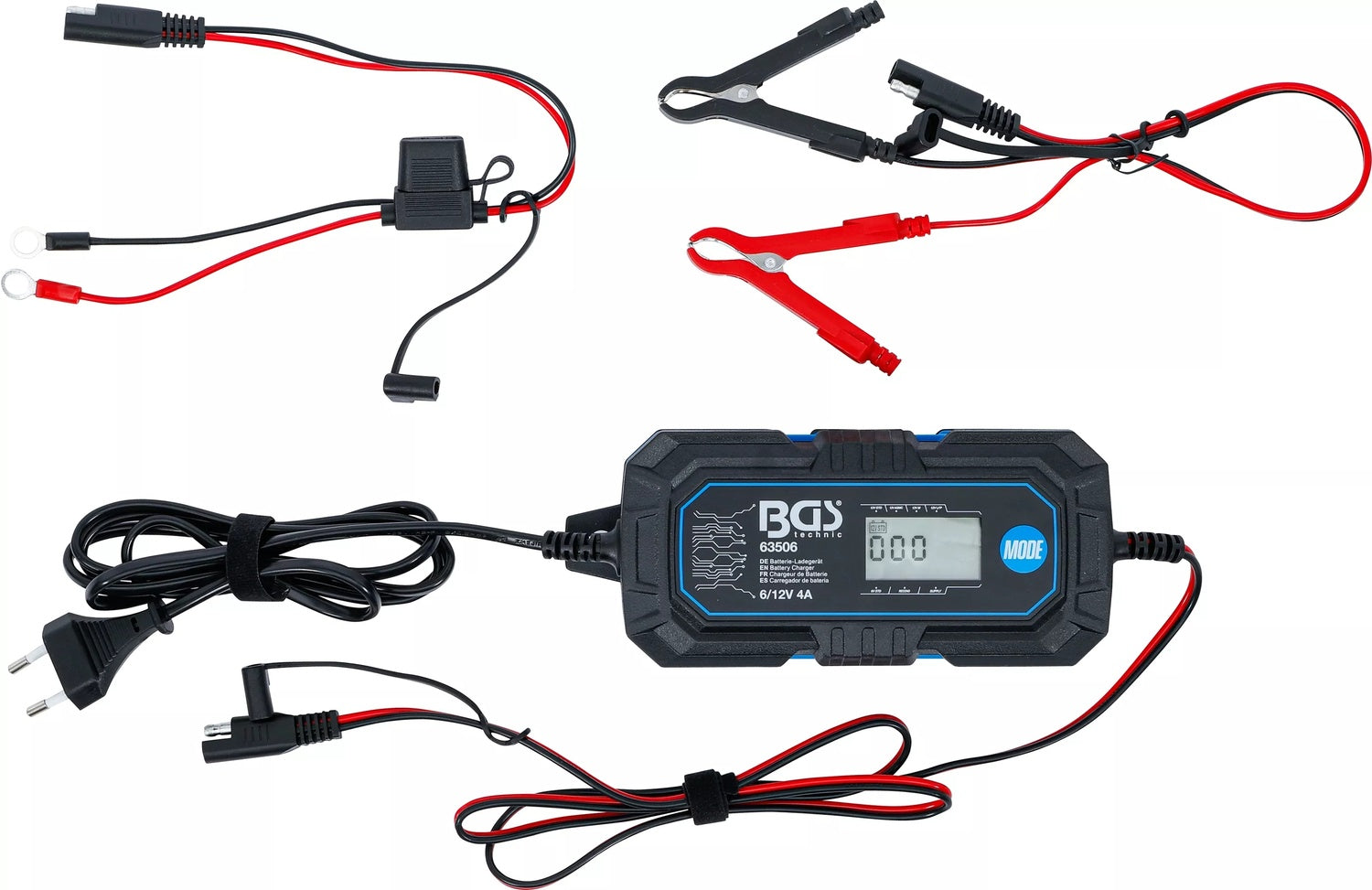 BGS 63506 Digital Ladegerät Batterie 6/12 V 4 A Batterieladegerät