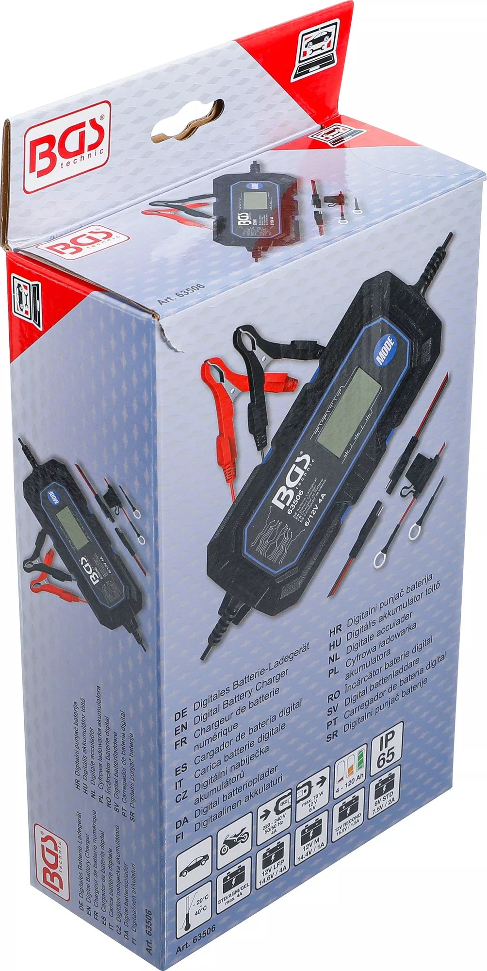 BGS 63506 Digital Ladegerät Batterie 6/12 V 4 A Batterieladegerät
