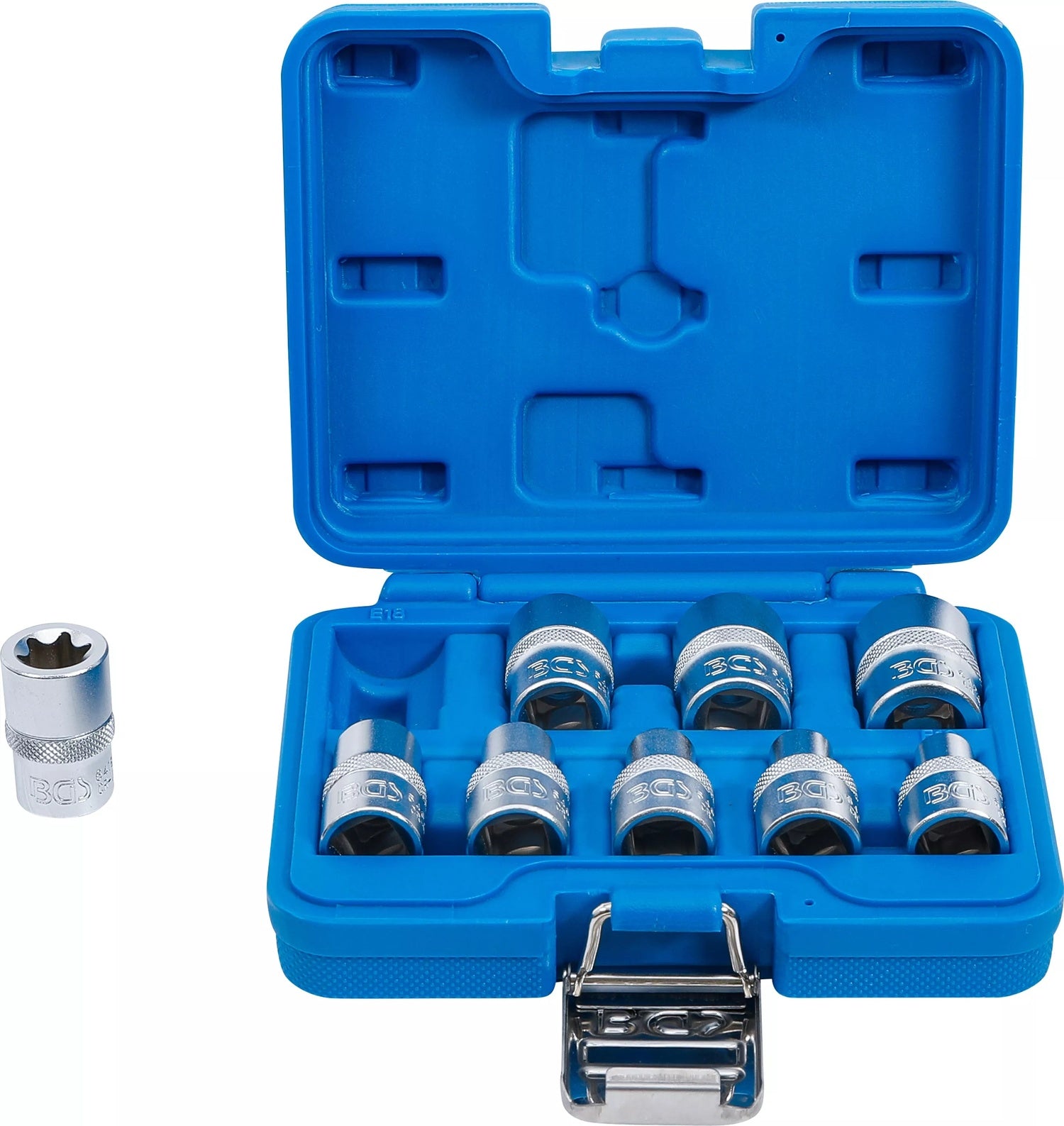 BGS 6425 Satz TORX Nüsse Aussen E-Profil  E10 - E24 9 teilig Antrieb 12,5mm (1/2")