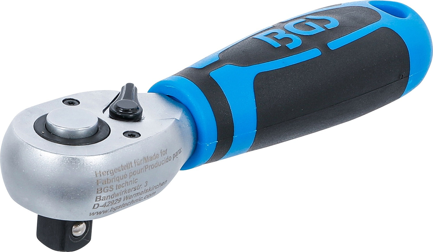 BGS 644 Mini Umschaltknarre Ratsche feinverzahnt Abtrieb 12,5mm (1/2") Länge 170mm