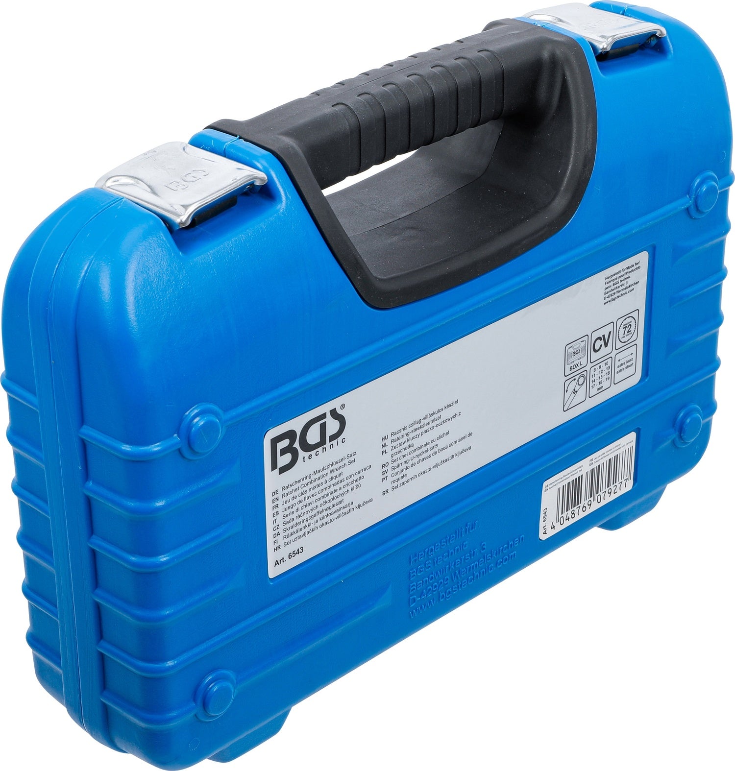 BGS 6543 Satz Ratschenringmaulschlüssel kurz abwinkelbar SW 8 - 19mm 12 teilig