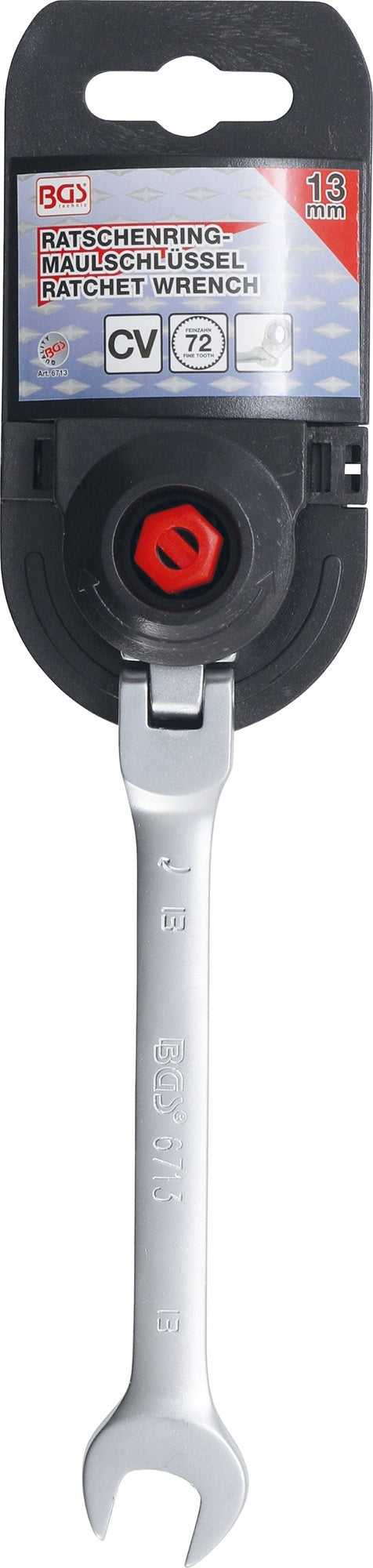 BGS 6713 Ratschenringmaulschlüssel abwinkelbar SW 13mm