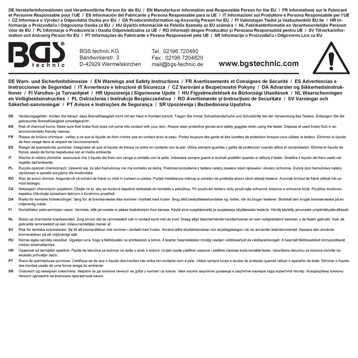 BGS 67241 Bremsflüssigkeitstester für DOT3, DOT4, DOT5.1 Testen Bremsflüssigkeit