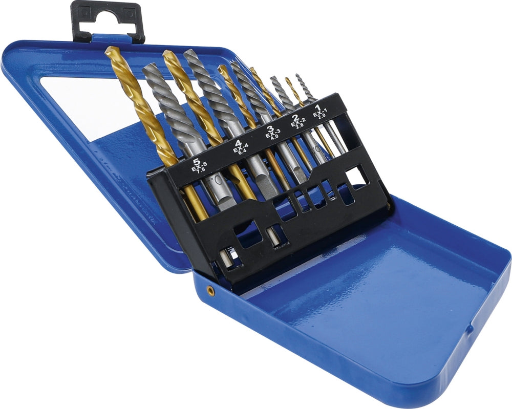 BGS 6780 Satz Schraubenausdreher & Linksbohrer HSS titan-nitriert 2-7,5mm