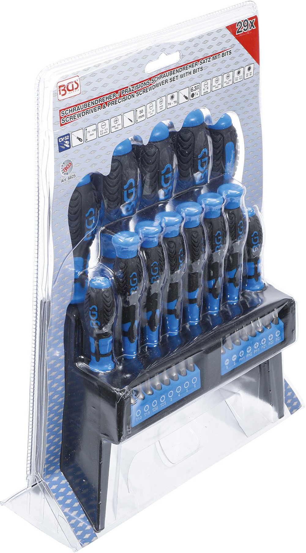 BGS 6825 Satz Schraubendreher mit Bits-Sortiment 29-teilig