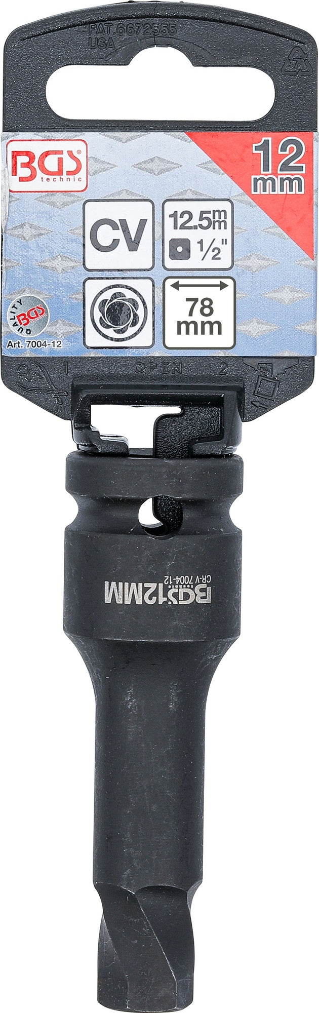 BGS 7004-12 Schraubenausdreher Innenvierkant 12,5mm (1/2") für defekten Innensechskant 12mm