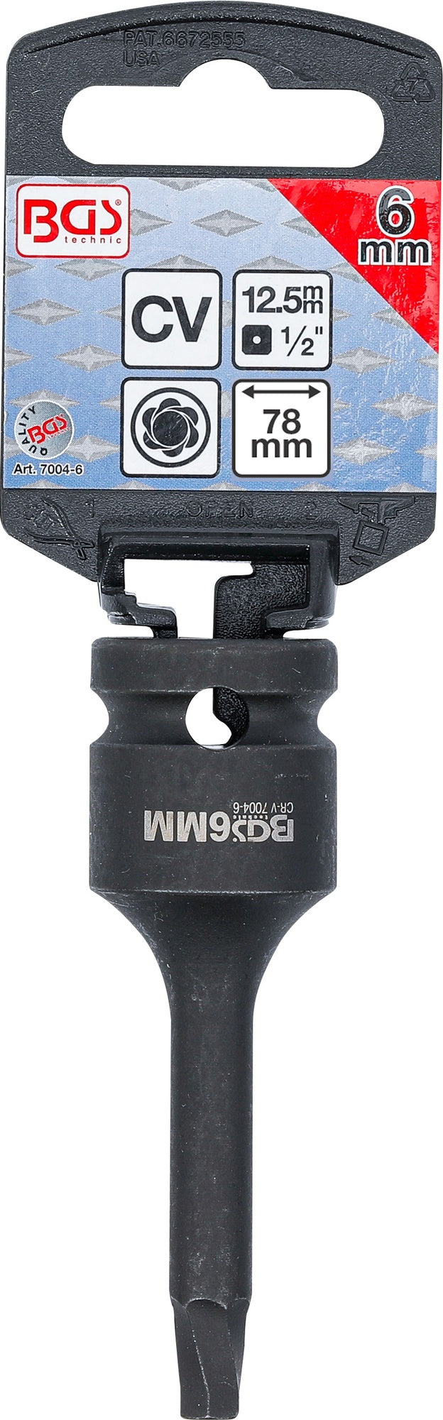 BGS 7004-6 Schraubenausdreher Innenvierkant 12,5mm (1/2") für defekten Innensechskant 6mm