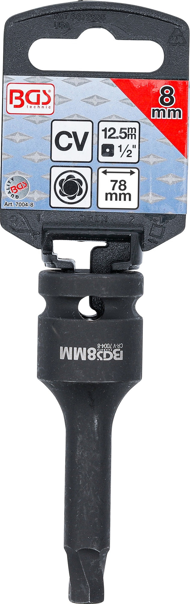 BGS 7004-8 Schraubenausdreher Innenvierkant 12,5mm (1/2") für defekten Innensechskant 8mm