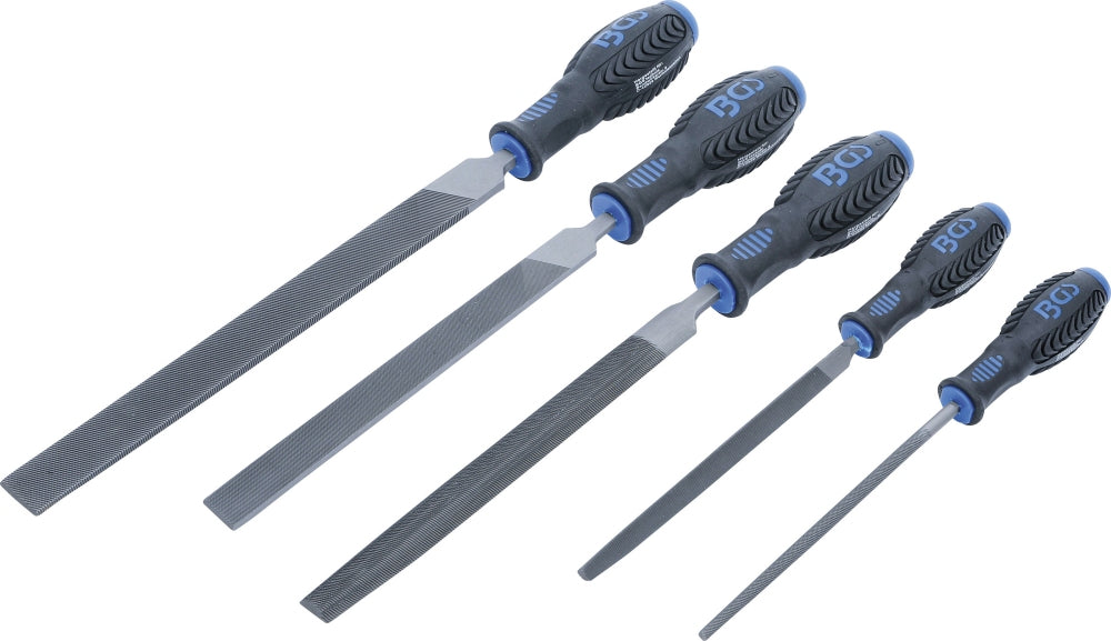 BGS 70098 Satz Werkstattfeilen 5 teilig mit 2 Komponenten Griff