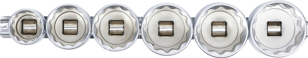 BGS 70102 Satz Nüsse / Stecknüsse 24-38mm Profil Zwölfkant Antrieb 12,5mm (1/2") 6 teilig
