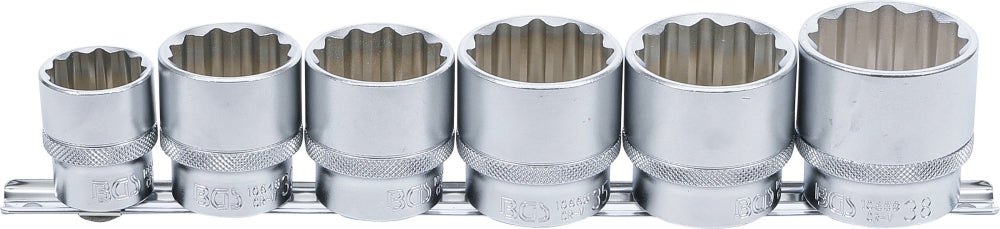 BGS 70102 Satz Nüsse / Stecknüsse 24-38mm Profil Zwölfkant Antrieb 12,5mm (1/2") 6 teilig