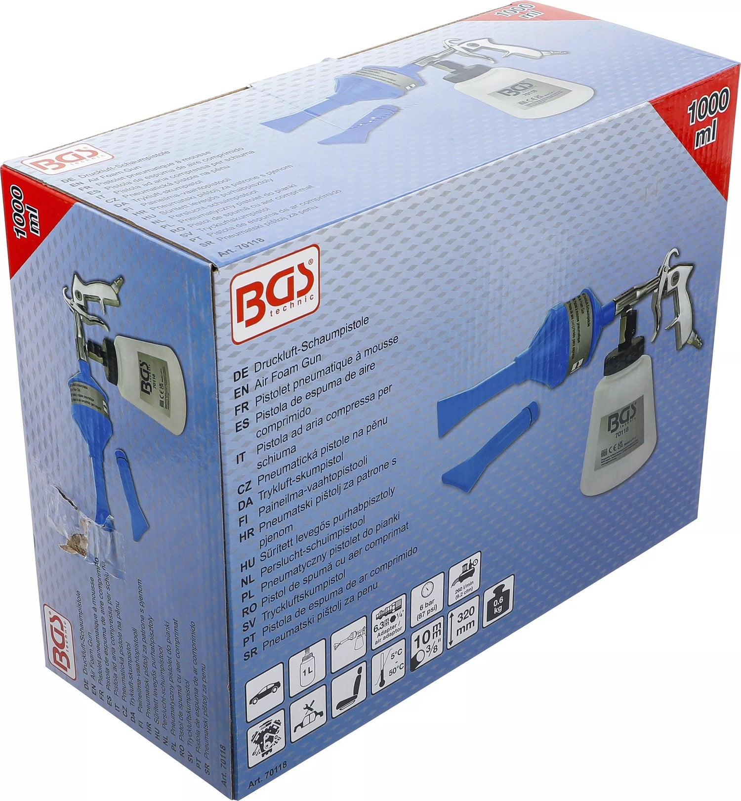 BGS 70118 Druckluft Schaumpistole Düsenaufsätze