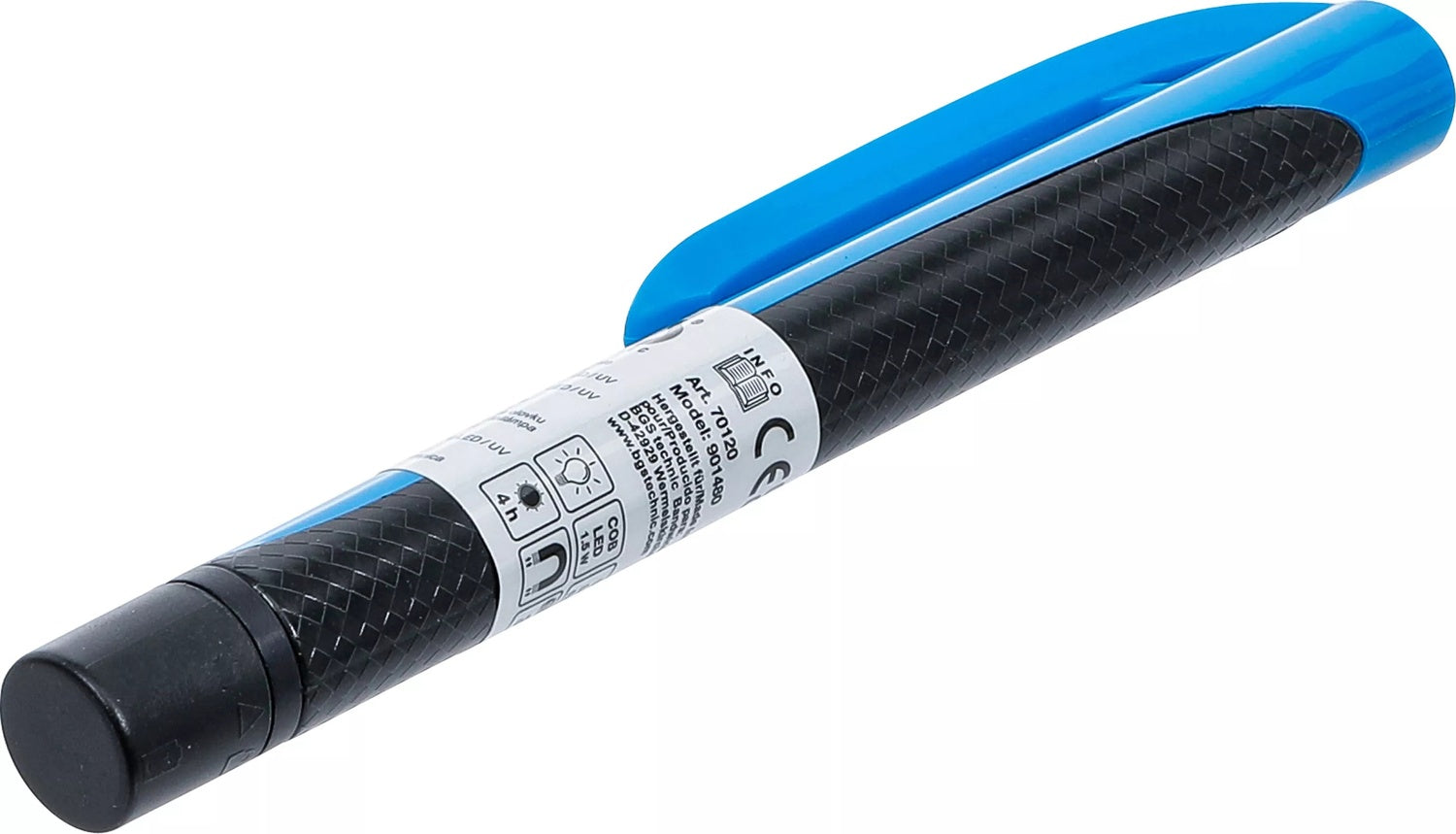 BGS 70120 LED UV Stiftleuchte mit magnetischem Fuß netzunabhängig