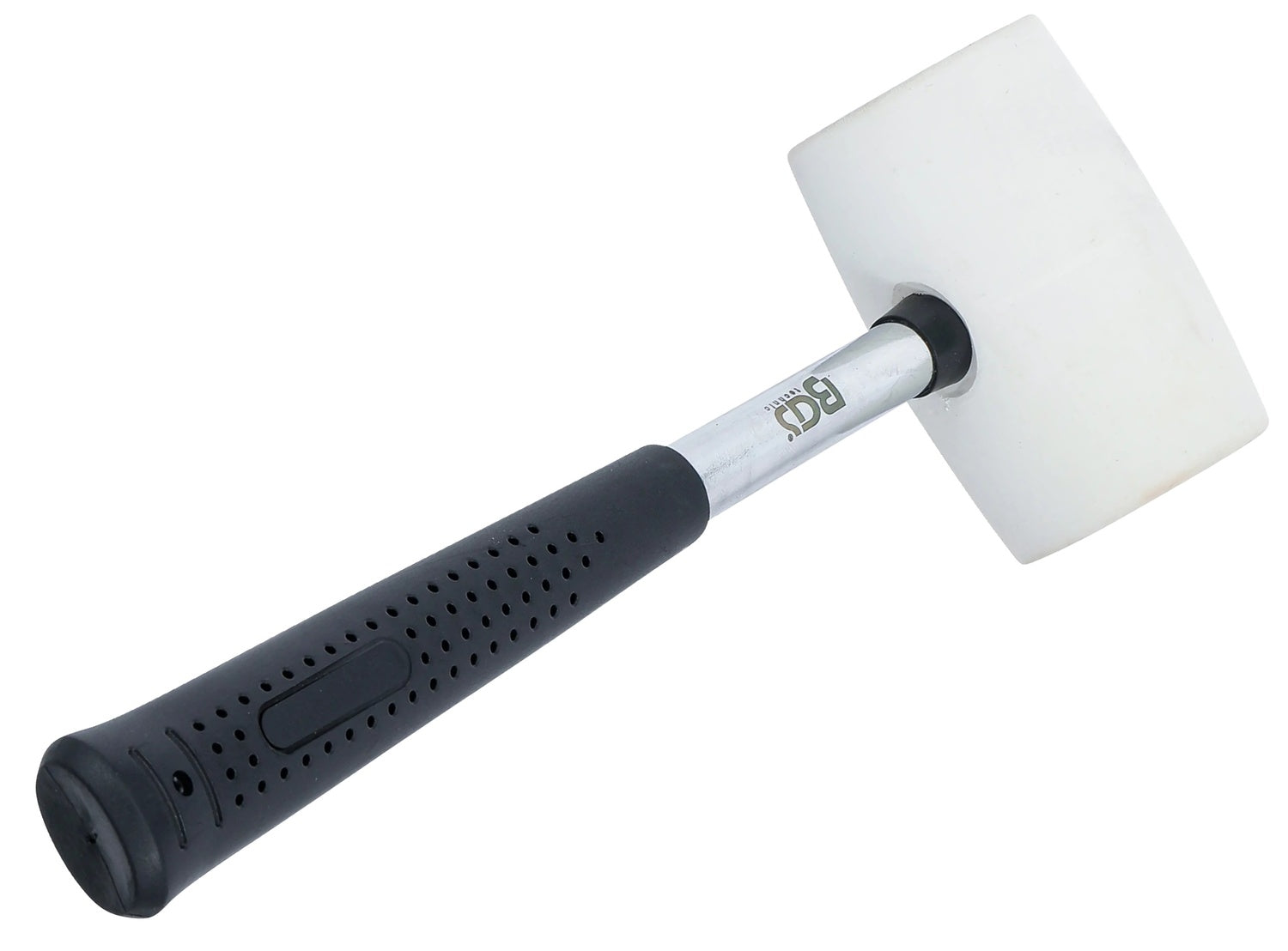 BGS 70139 Gummihammer Metallstiel weißer Kopf Ø 48mm 250g Ausbeulhammer