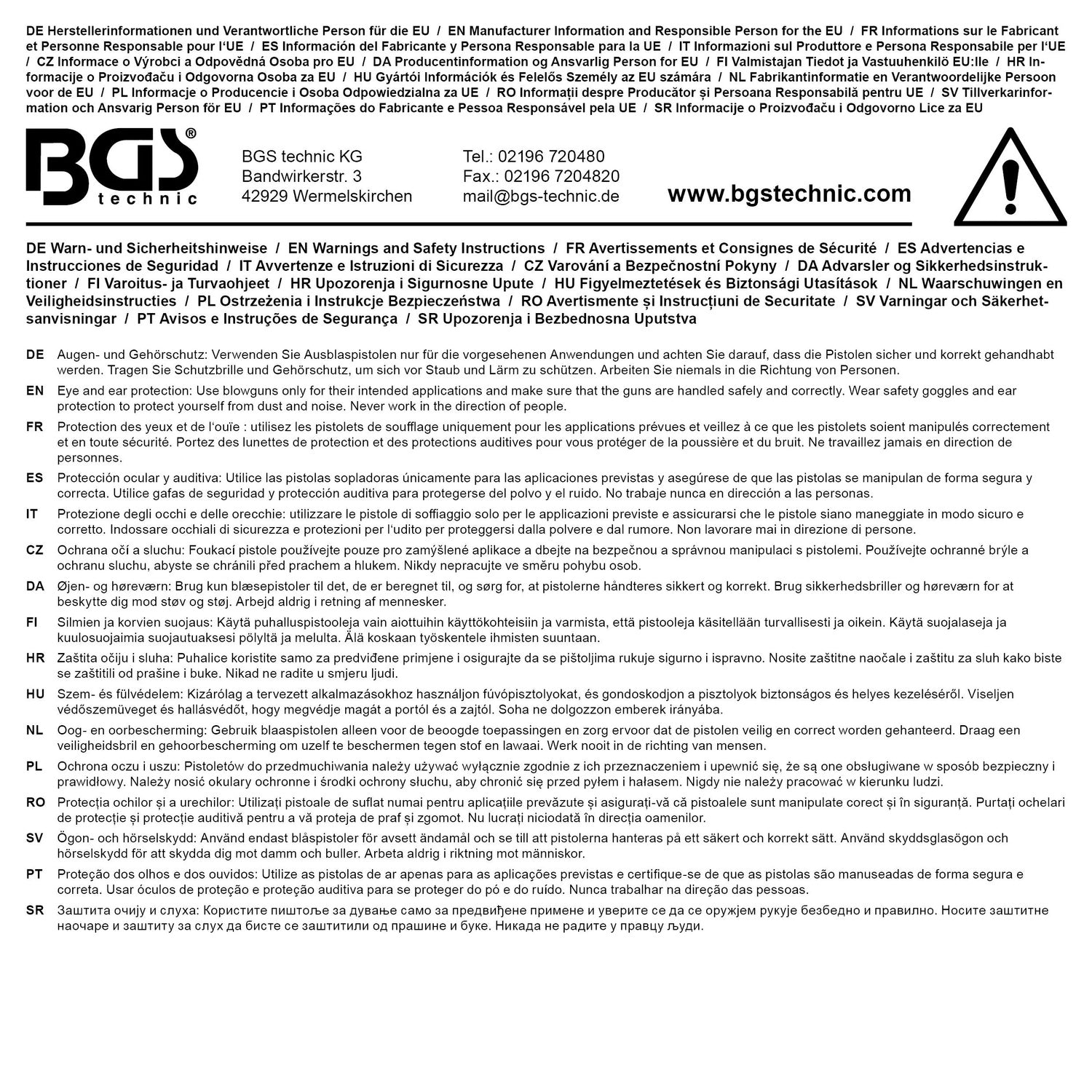 BGS 70151 Saugaufsatz klein für Druckluft Reinigungspistole mit 4 Adaptern für Artikel 70150