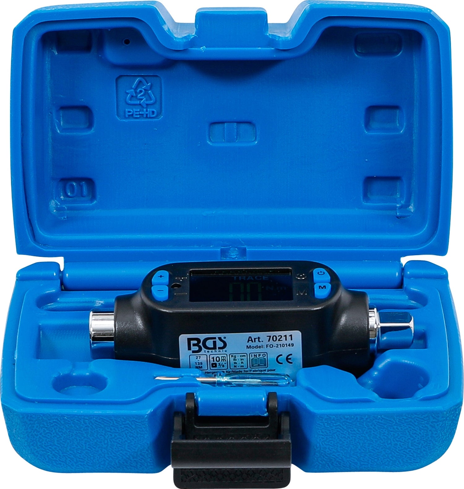 BGS 70211 Digitaler Drehmomentadapter 27 - 135Nm Antrieb 10mm (3/8")