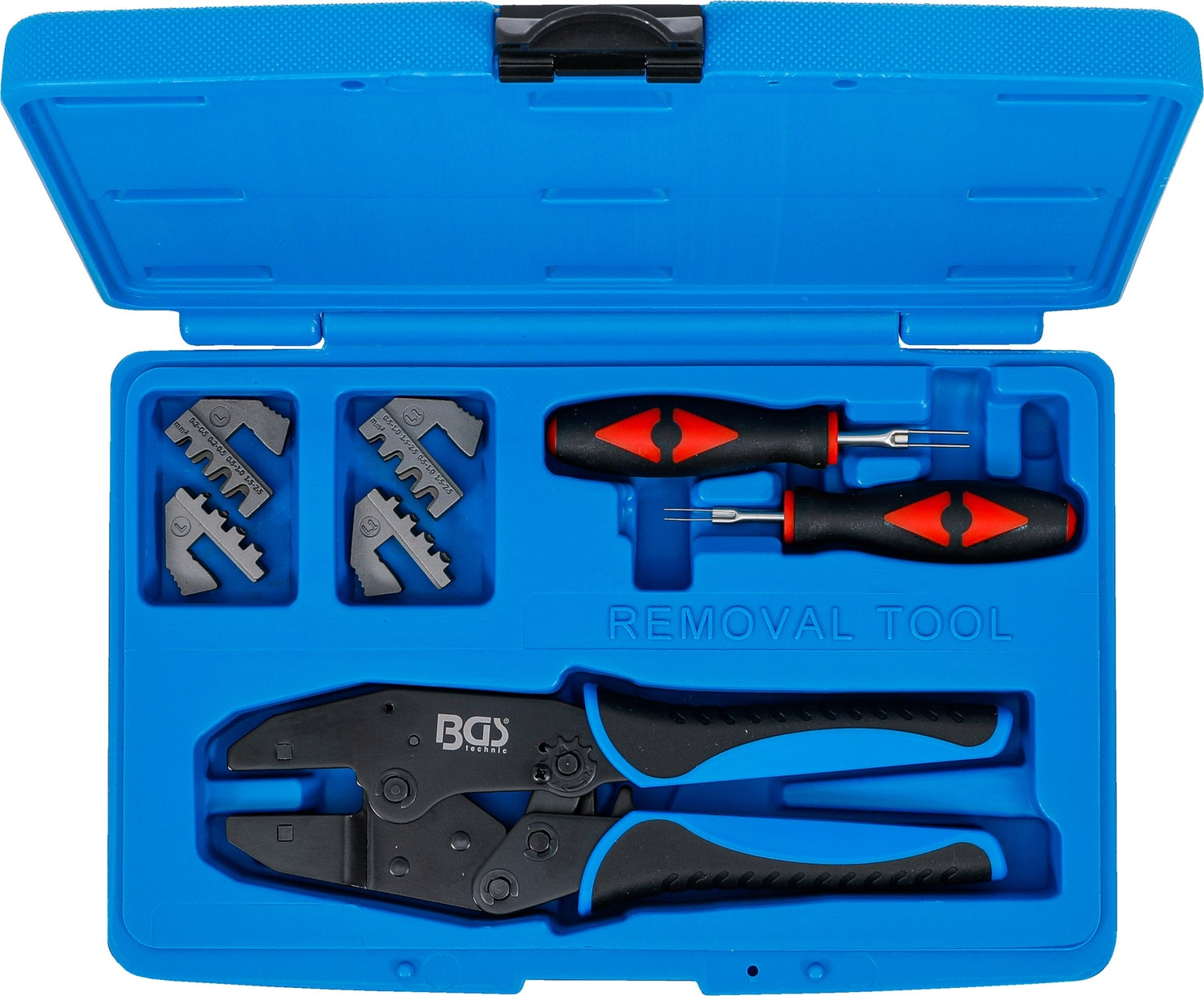 BGS 70929 Satz Entriegelungswerkzeug für Crimpzangen und Stecker mit 2 Paar Backen