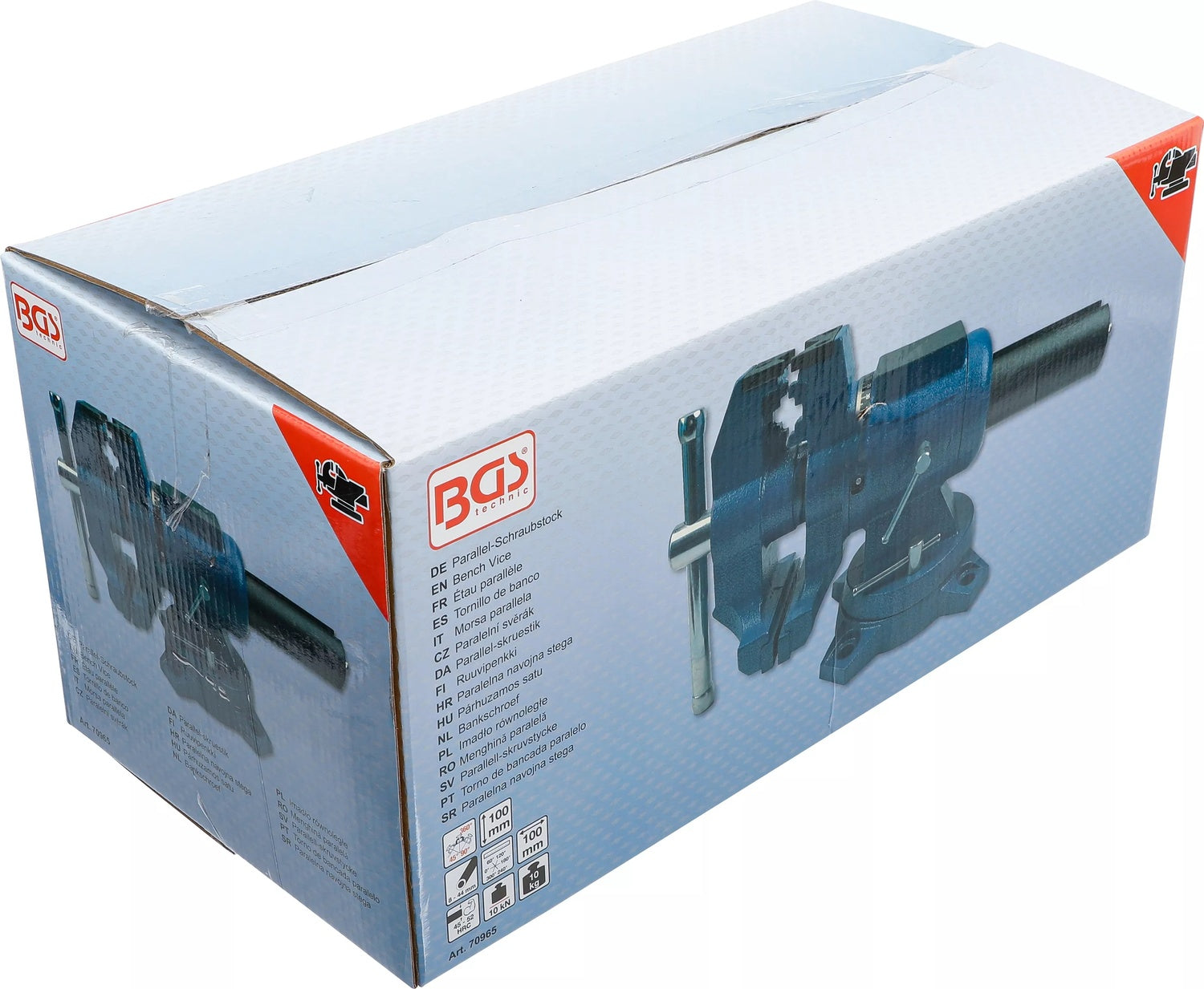 BGS 70965 Parallel Schraubstock mit 100mm Spannbacken 360° drehbar