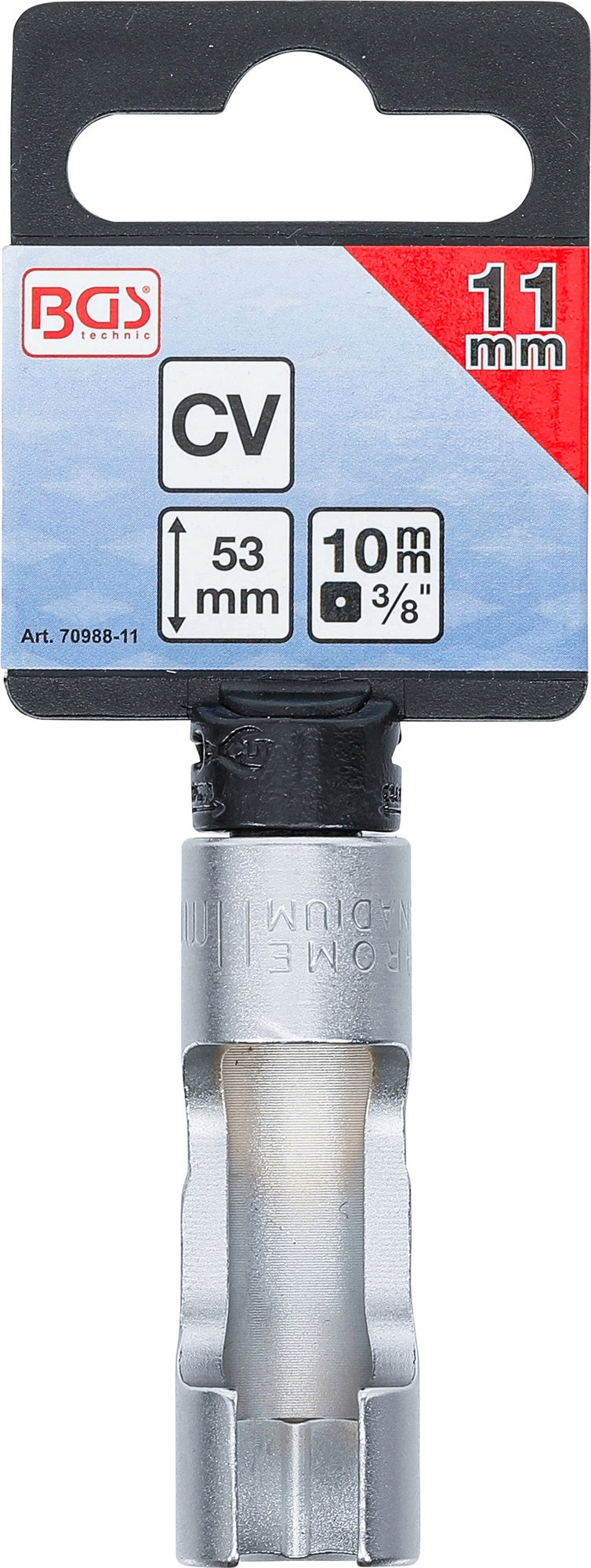 BGS 70988-11 Spezial Steckschlüsseleinsatz geschlitzt Innenvierkant 10mm (3/8") SW 11mm