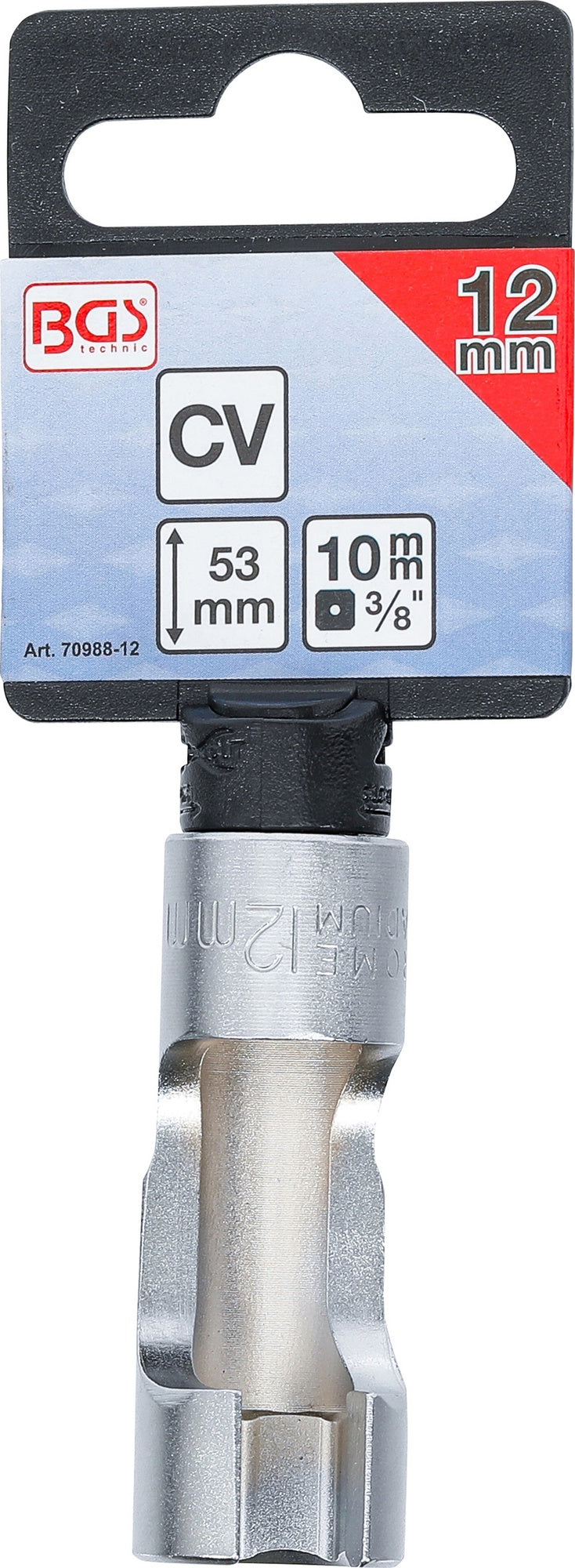 BGS 70988-12 Spezial Steckschlüsseleinsatz geschlitzt Innenvierkant 10mm (3/8") SW 12mm