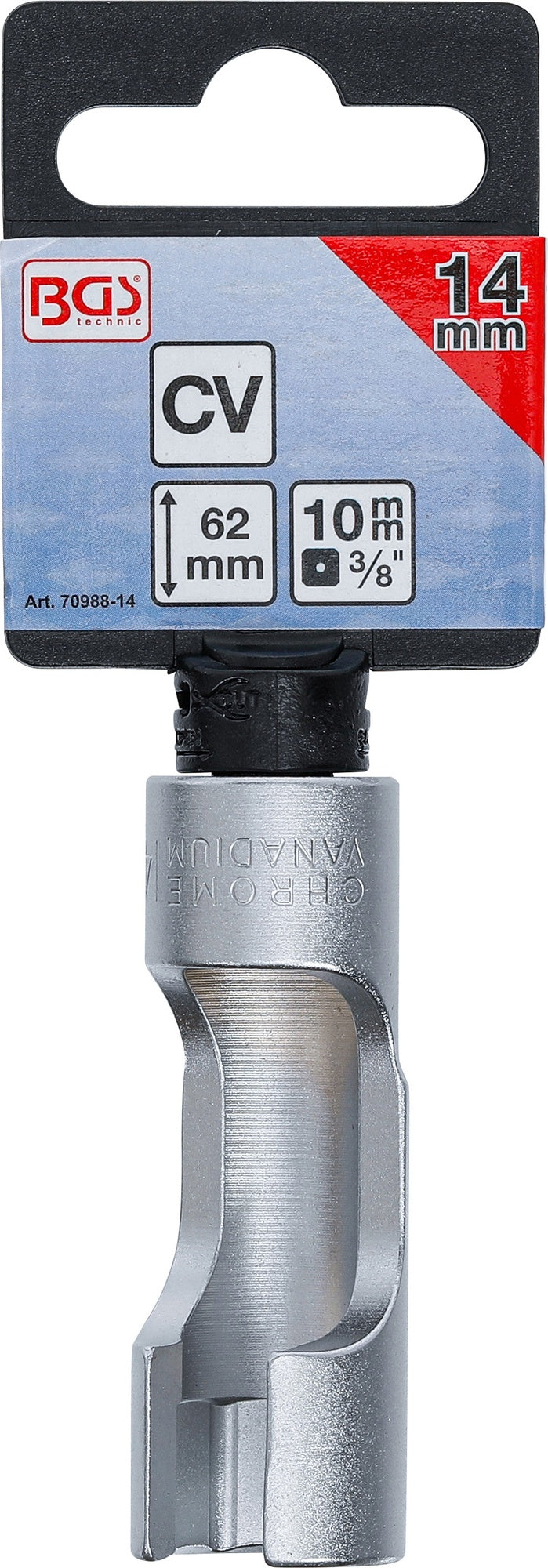 BGS 70988-14 Spezial Steckschlüsseleinsatz geschlitzt Innenvierkant 10mm (3/8") SW 14mm