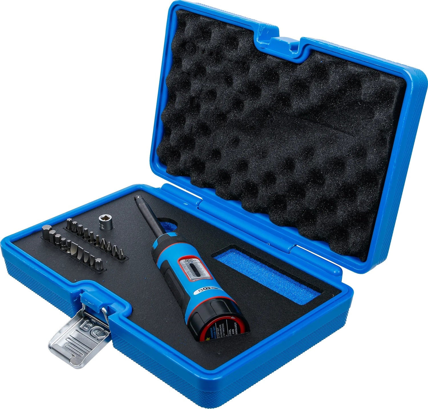 BGS 7122 Satz Drehmomentschrauber mit Bitsatz Abtrieb Außenvierkant 6,3mm (1/4") 1 - 8 Nm