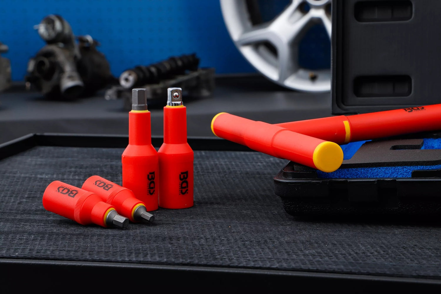 BGS 7132 VDE Biteinsätze Antrieb Innenvierkant 10mm (3/8"), 12,5mm (1/2") Innensechskant 4 - 10mm