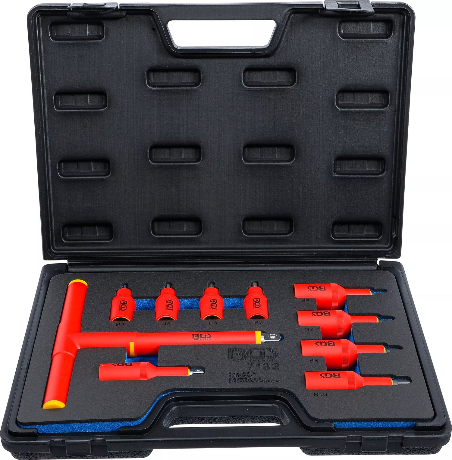 BGS 7132 VDE Biteinsätze Antrieb Innenvierkant 10mm (3/8"), 12,5mm (1/2") Innensechskant 4 - 10mm