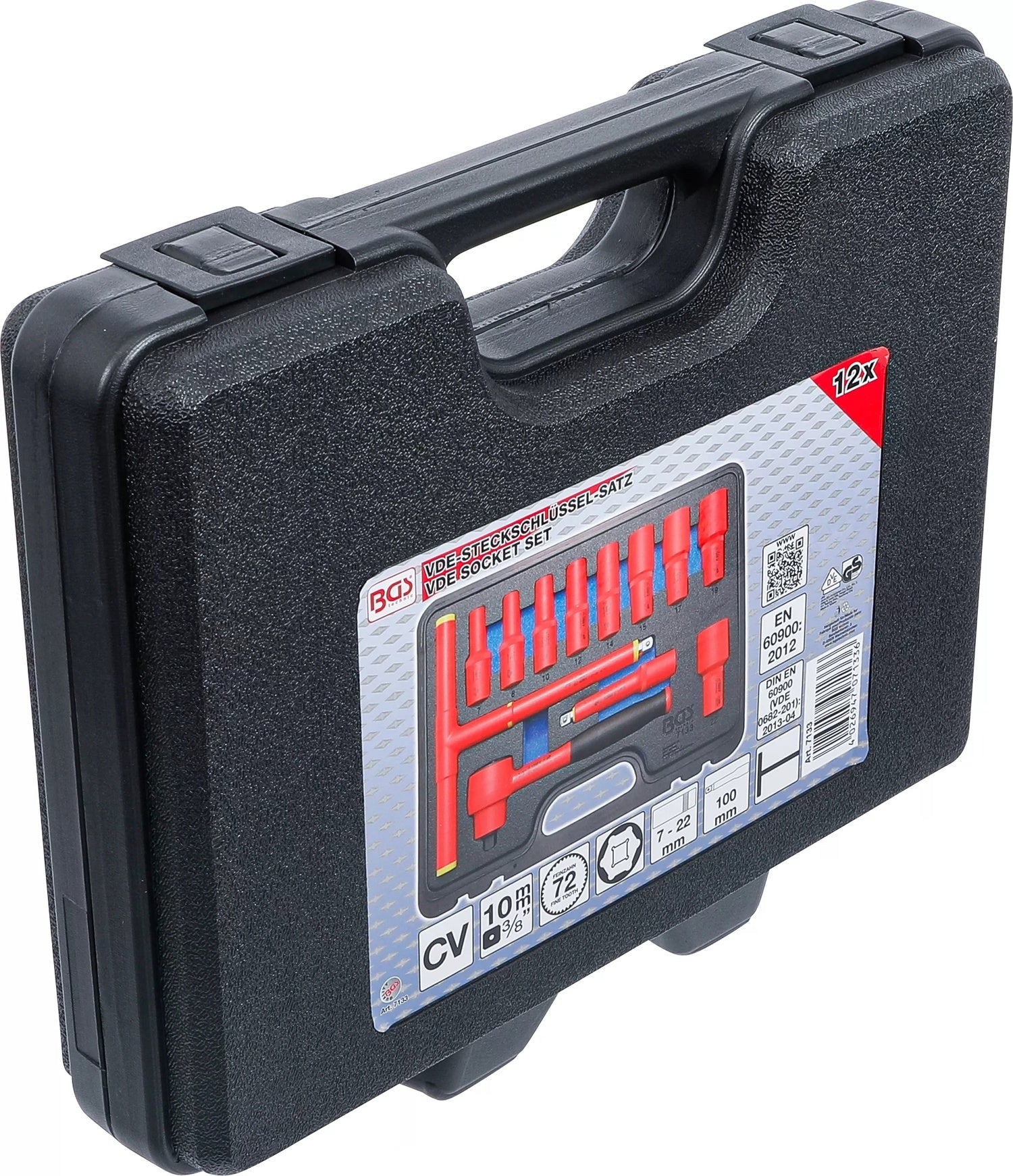BGS 7133 VDE Biteinsätze Antrieb Innenvierkant 10mm (3/8") SW 7 - 22mm