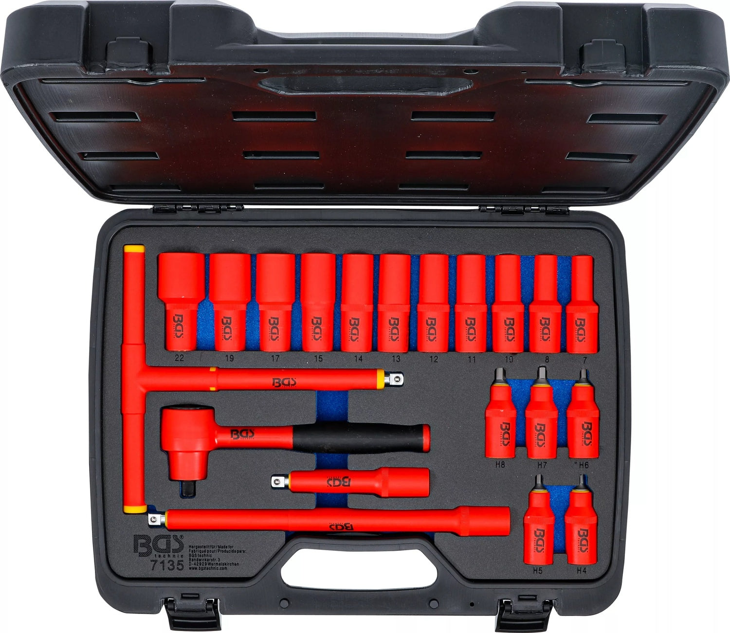 BGS 7135 Satz VDE Steckschlüssel Bit Einsätze Antrieb 10mm (3/8") 20 teilig