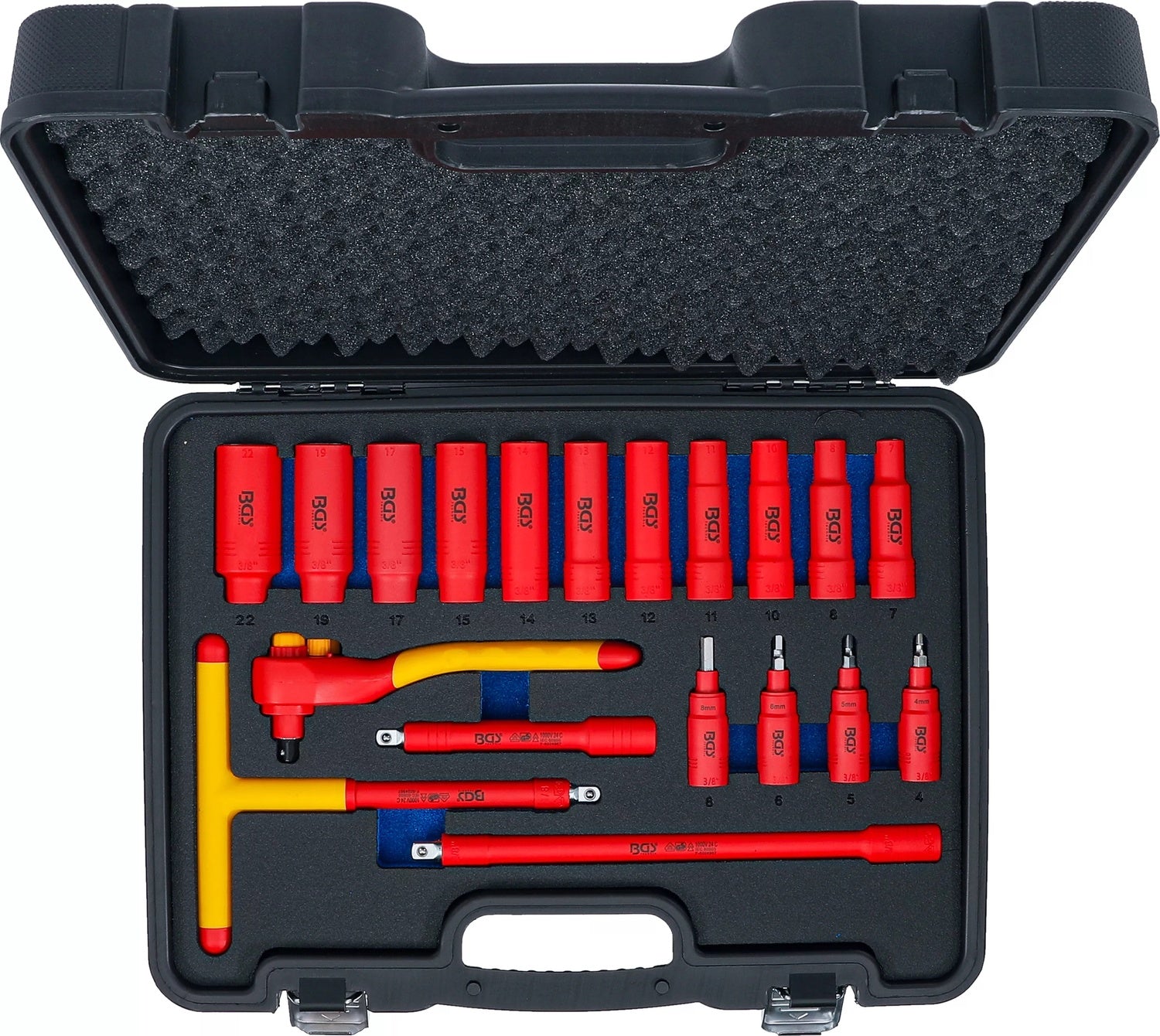 BGS 7137 Satz Steckschlüssel Biteinsatz VDE Antrieb 10mm (3/8") 19 teilig