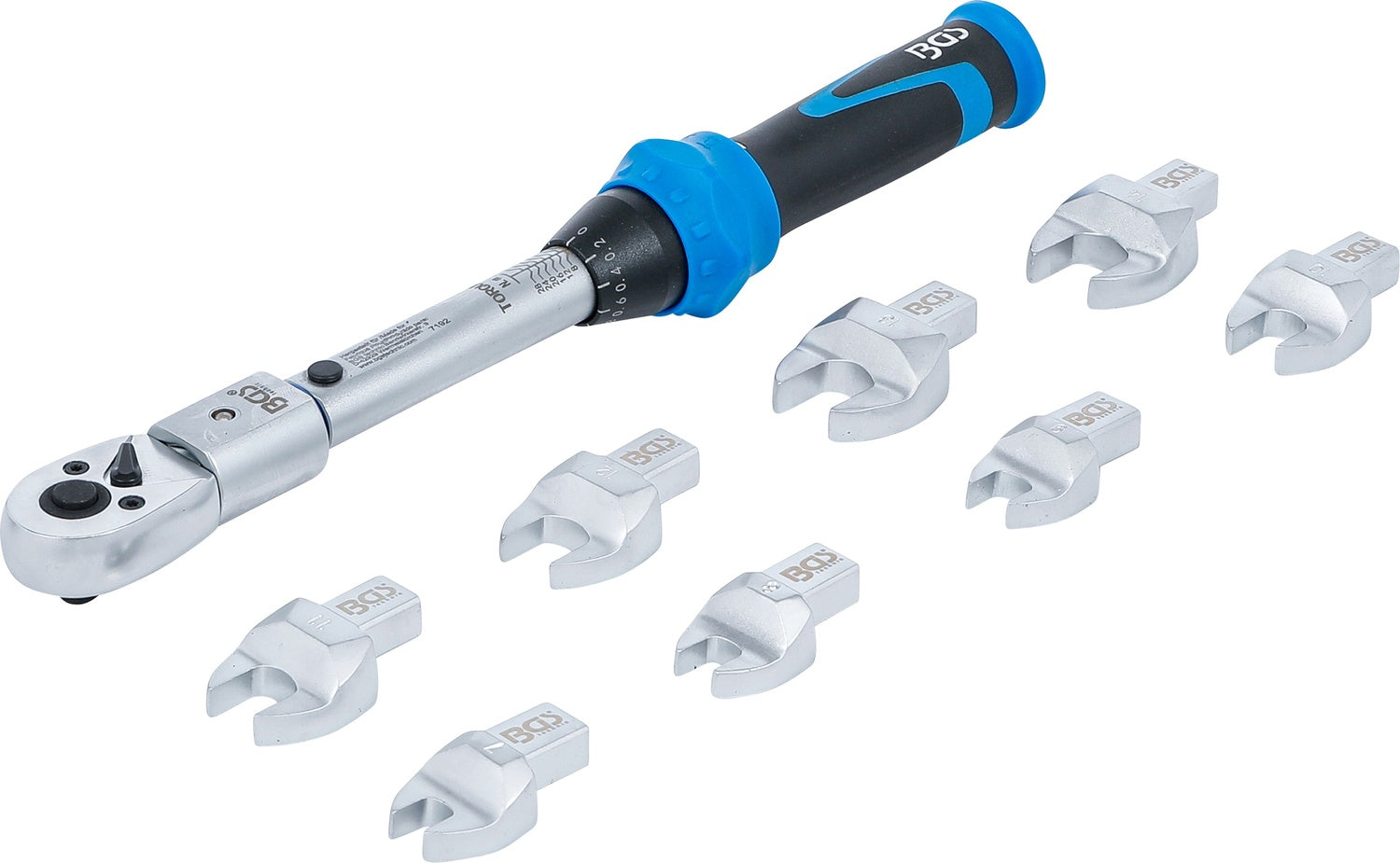 BGS 7192 Satz Drehmomentschlüssel für Einsteckwerkzeuge 9 x 12mm 6 - 30 Nm 10 teilig
