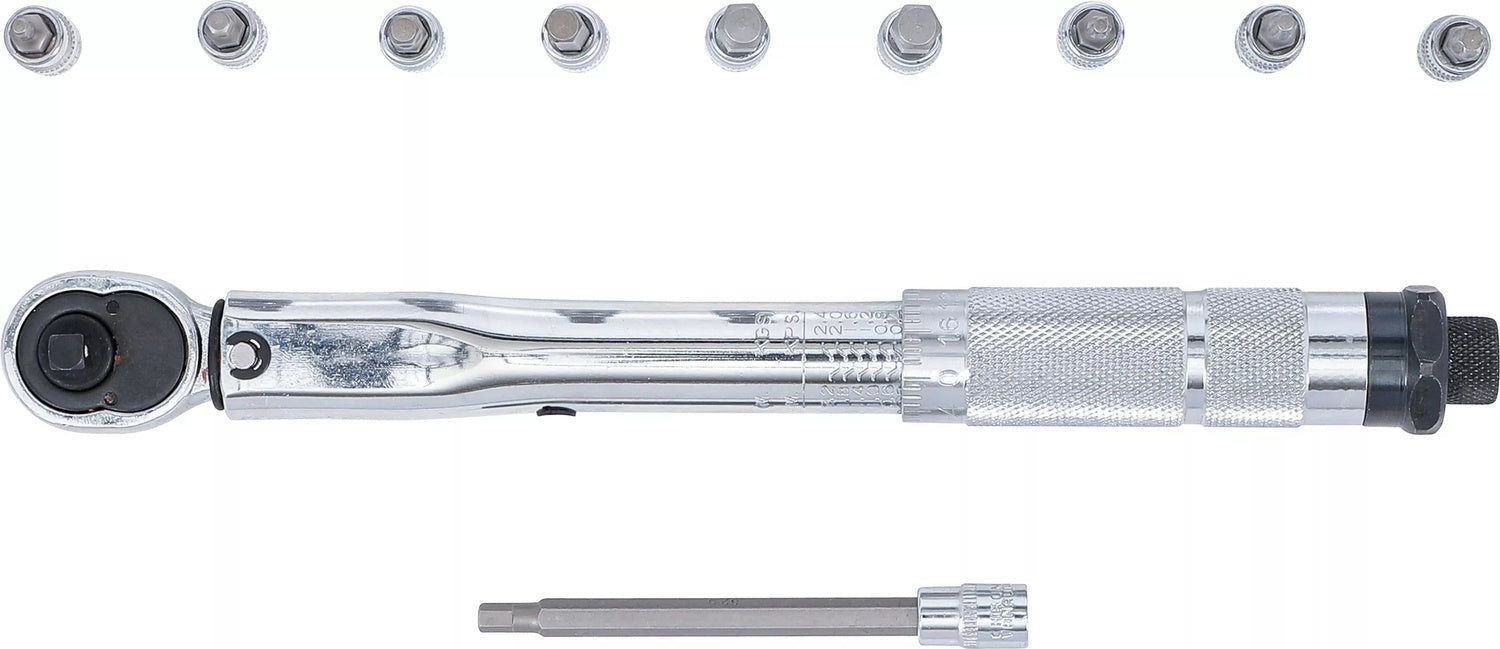 BGS DIY 72118 Satz Drehmomentschlüssel Außenvierkant 6,3mm (1/4") 2 - 24Nm Fahrrad