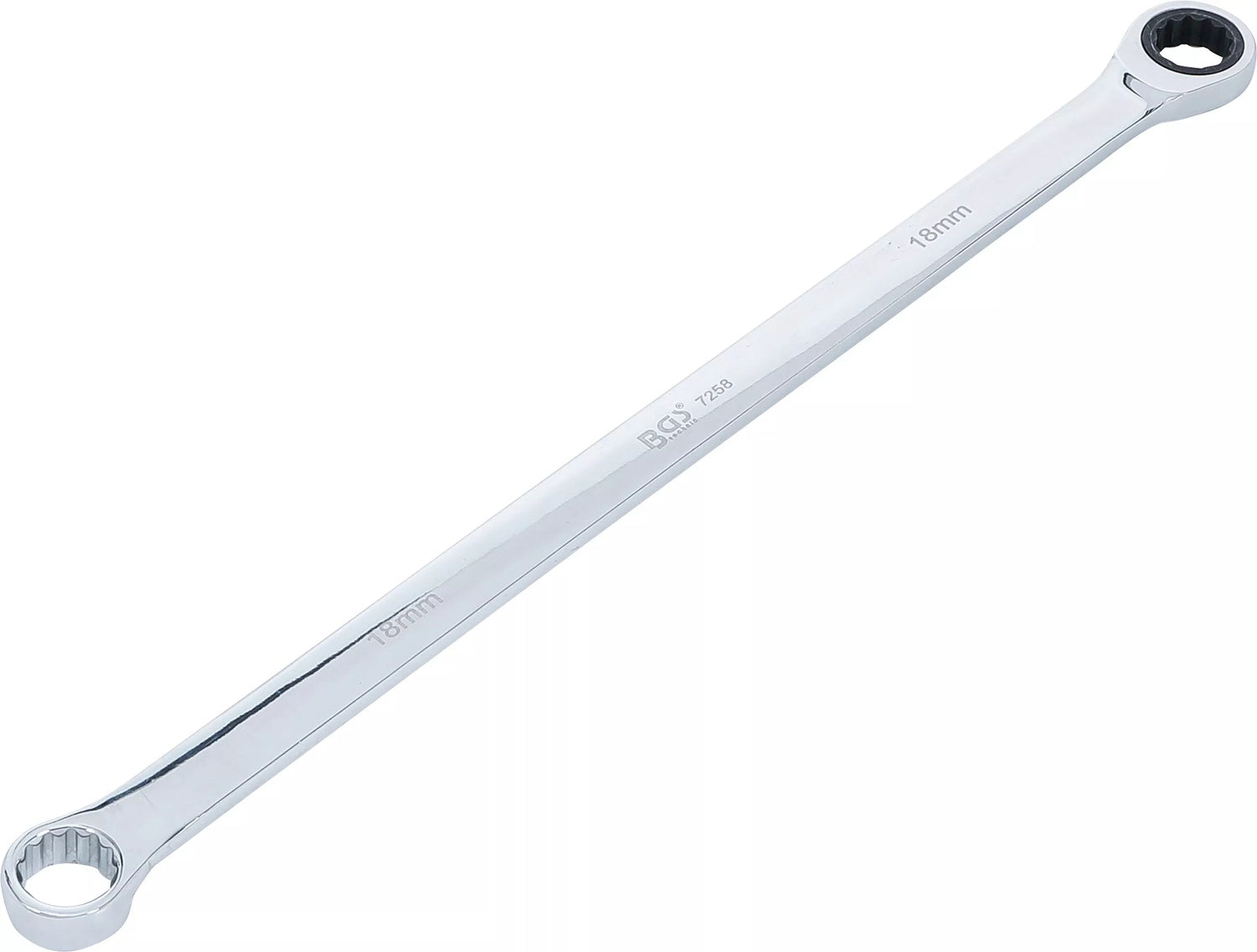 BGS 7258 Ratschenringschlüssel Ringschlüssel extra lang SW 18