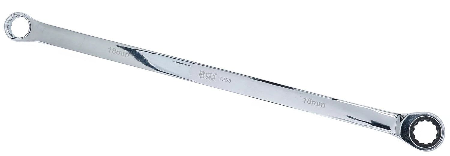 BGS 7258 Ratschenringschlüssel Ringschlüssel extra lang SW 18