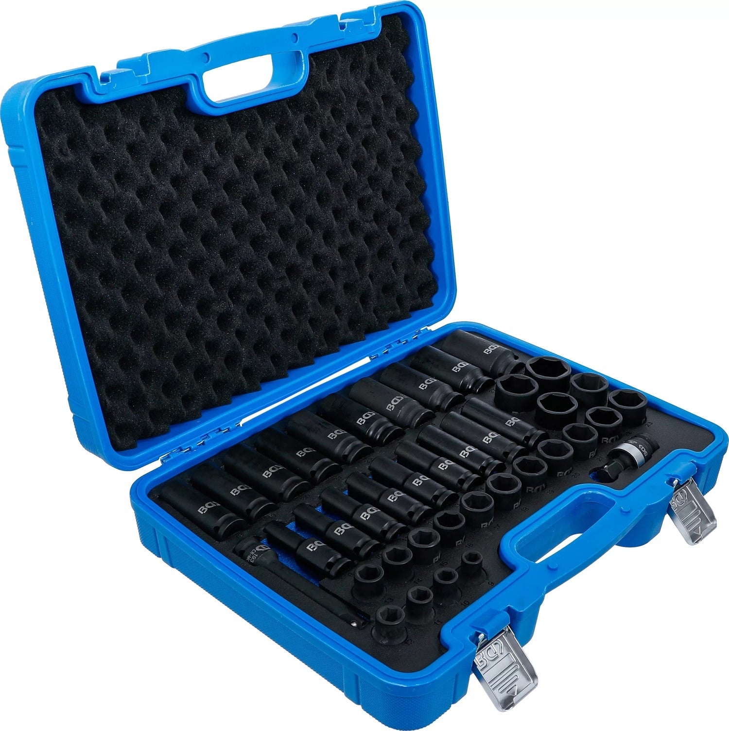 BGS 7280 Satz Kraft Steckschlüsseleinsätze Sechskant Antrieb 12,5mm (1/2") SW 9-30mm 40 teilig