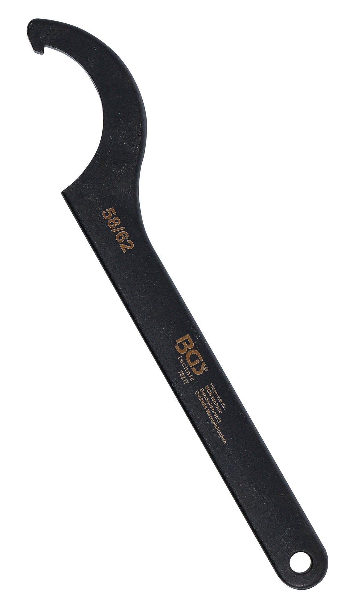 BGS 73217 Hakenschlüssel mit Nase für Schlüsselweiten von 58 - 62mm
